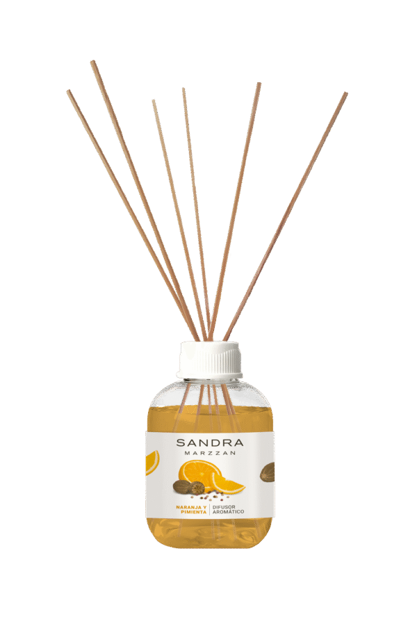 Difusor aromático Naranja/Pimienta - 130 ml.