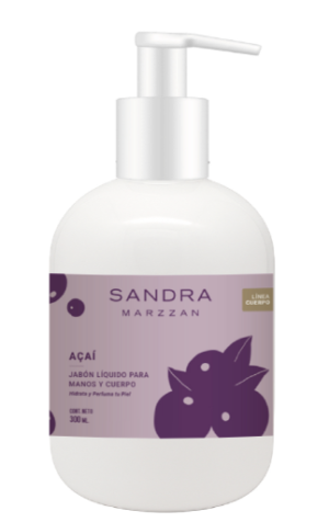 Jabón líquido para manos y cuerpo - Acaí - 300 ml.